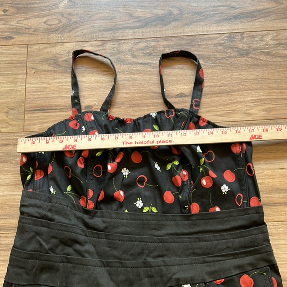 Tripp NYC Daang Goodman Cherry Print Black and Red Corset - Picture 7 of 10